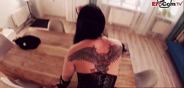 deutsche Gothic teen Nutte bestellt und gefilmt beim Sextreffen